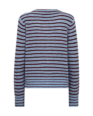 Mos Mosh Striped Cardigan Red Blue Milvi - MMJs Fashion