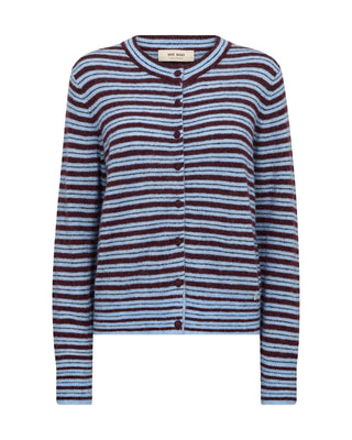Mos Mosh Striped Cardigan Red Blue Milvi - MMJs Fashion