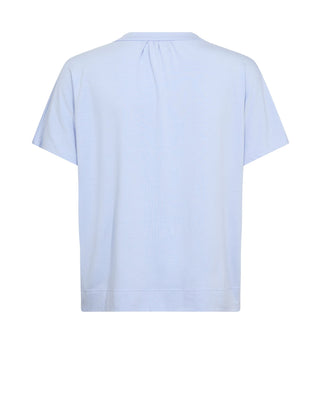 Mos Mosh V - Neck Top Light Blue Shira - MMJs Fashion