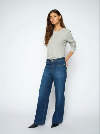 Mos Mosh Wide Leg Jeans Blue Dara Deluxe - MMJs Fashion