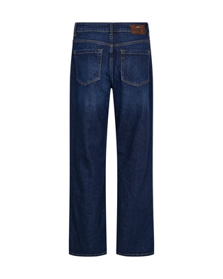 Mos Mosh Wide Leg Jeans Dark Blue Dara Emerd - MMJs Fashion