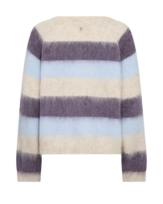 Mos Mosh Wide Stripe Jumper Purple Blue Suvi - MMJs Fashion