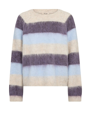 Mos Mosh Wide Stripe Jumper Purple Blue Suvi - MMJs Fashion