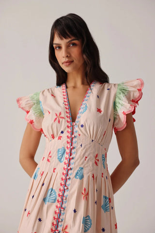 NOIB Maxi Dress Ananas Pink Estella - MMJs Fashion