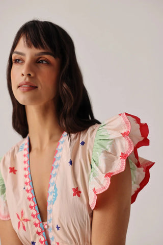 NOIB Maxi Dress Ananas Pink Estella - MMJs Fashion