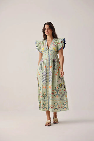 NOIB Maxi Dress Prairie Green Estella - MMJs Fashion