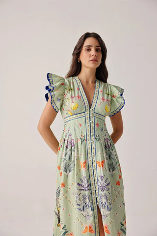 NOIB Maxi Dress Prairie Green Estella - MMJs Fashion