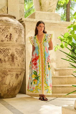 NOIB Maxi Dress Summer Zest Green Estella - MMJs Fashion
