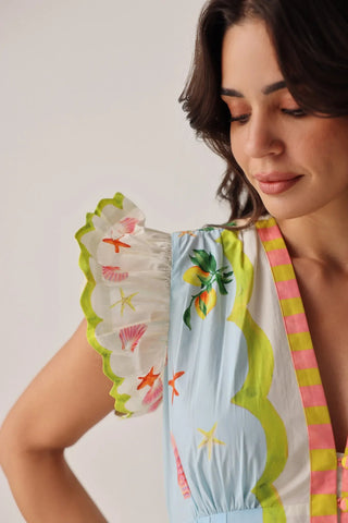 NOIB Maxi Dress Summer Zest Green Estella - MMJs Fashion