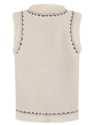Nooki Faux Shearling Gilet Cream Dannika - MMJs Fashion