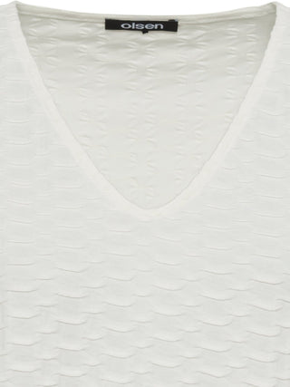 Olsen 3/4 Sleeve Top Ivory Hannah - MMJs Fashion