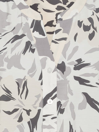 Olsen Abstract Floral Print Blouse Grey Ivory - MMJs Fashion
