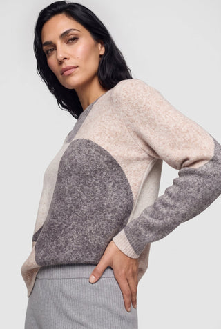 Olsen Abstract Pattern Jumper Almond Beige Melange - MMJs Fashion