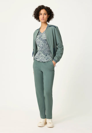 Olsen Animal Print Top Blue Green Edda - MMJs Fashion