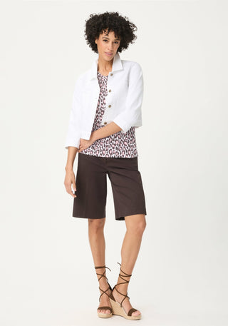 Olsen Animal Print Top Brown Pink Edda - MMJs Fashion