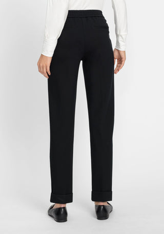 Olsen Casual Pull-On Trousers Black Lisa Straight - MMJs Fashion