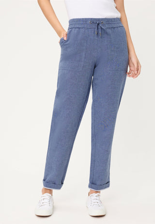 Olsen Casual Trousers Blue Lisa Straight - MMJs Fashion