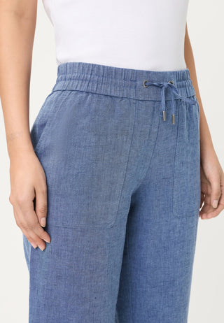 Olsen Casual Trousers Blue Lisa Straight - MMJs Fashion