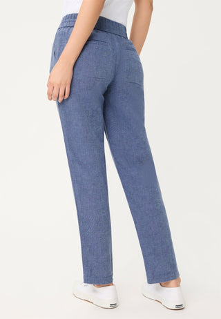 Olsen Casual Trousers Blue Lisa Straight - MMJs Fashion