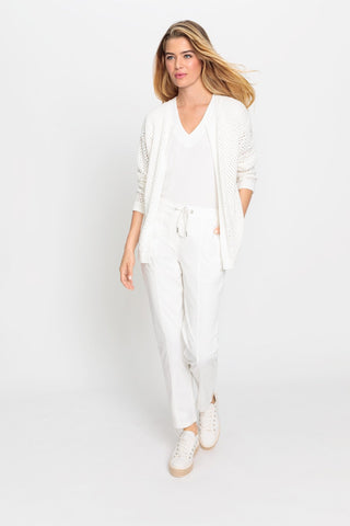 Olsen Casual Trousers Ivory Lisa Straight - MMJs Fashion