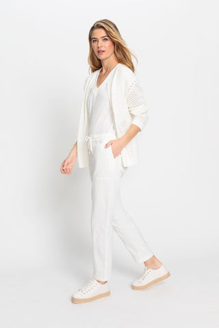 Olsen Casual Trousers Ivory Lisa Straight - MMJs Fashion