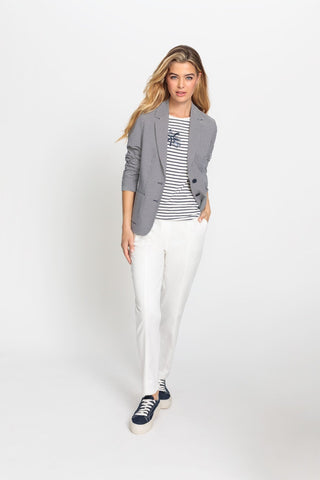 Olsen Casual Trousers Ivory Lisa Straight - MMJs Fashion