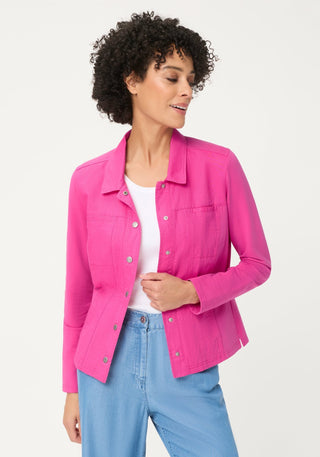 Olsen Collared Jacket Pink Eva Jersey - MMJs Fashion