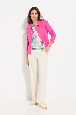 Olsen Collared Jacket Pink Eva Jersey - MMJs Fashion