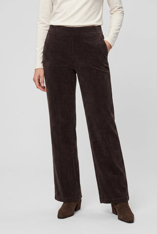 Olsen Corduroy Pull-On Trousers Brown 14002551 - MMJs Fashion