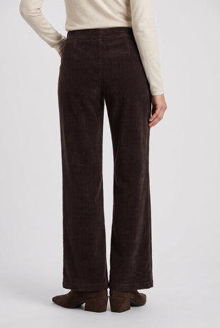 Olsen Corduroy Pull-On Trousers Brown 14002551 - MMJs Fashion