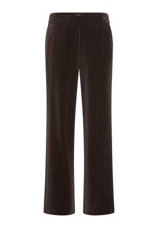 Olsen Corduroy Pull-On Trousers Brown 14002551 - MMJs Fashion