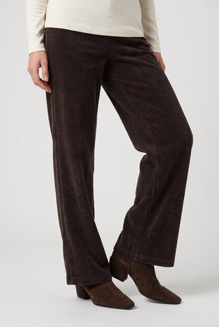 Olsen Corduroy Pull-On Trousers Brown 14002551 - MMJs Fashion