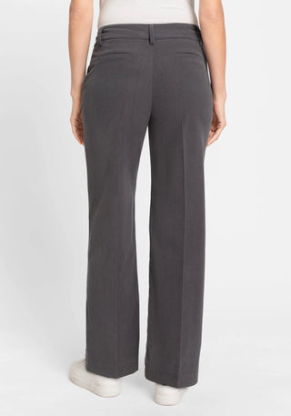 Olsen Corduroy Wide Leg Trousers Grey Anna - MMJs Fashion