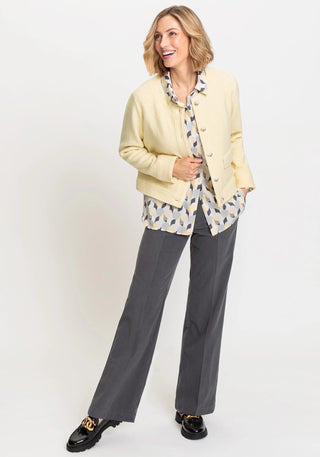Olsen Corduroy Wide Leg Trousers Grey Anna - MMJs Fashion