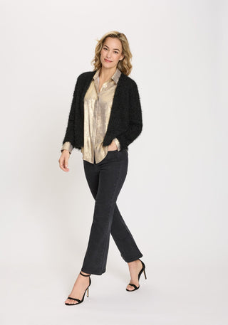 Olsen Covered Placket Blouse Gold - MMJs Fashion