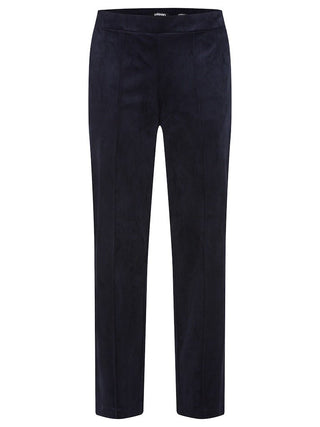 Olsen Cropped Trousers Navy Blue Mona Straight - MMJs Fashion