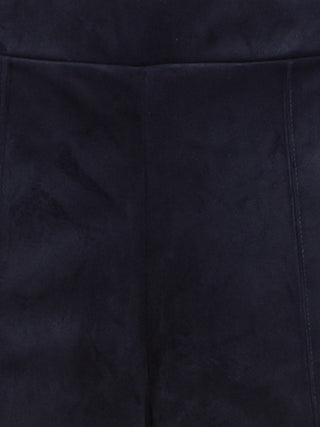 Olsen Cropped Trousers Navy Blue Mona Straight - MMJs Fashion