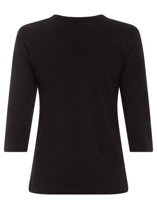 Olsen Diamanté V-Neck Top Black Edda - MMJs Fashion
