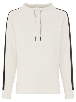 Olsen Drawstring Neck Sweatshirt Beige Henny Jersey - MMJs Fashion
