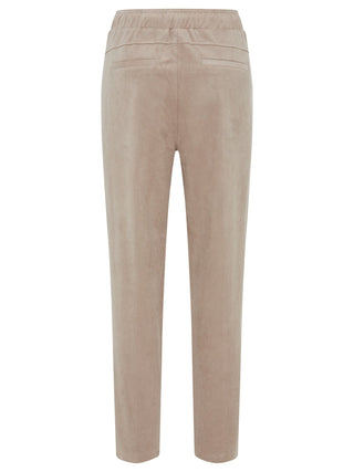 Olsen Drawstring Waist Trousers Beige Lisa Straight - MMJs Fashion