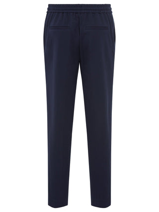 Olsen Drawstring Waist Trousers Navy Blue Lisa - MMJs Fashion