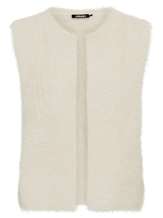 Olsen Edge to Edge Knitted Waistcoat Beige Henny - MMJs Fashion