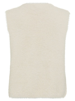 Olsen Edge to Edge Knitted Waistcoat Beige Henny - MMJs Fashion