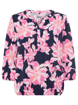 Olsen Floral Print Top Blue Pink Clara - MMJs Fashion