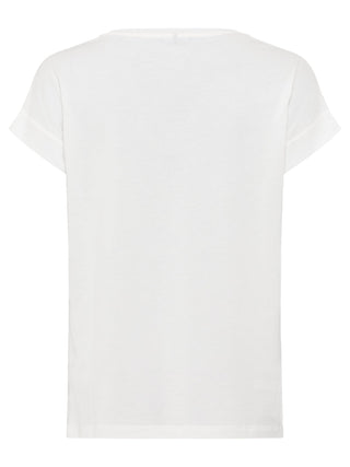 Olsen Flower Embroidery Top White Cosima - MMJs Fashion