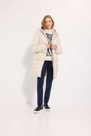 Olsen Funnel Neck Patterned Jumper Blue Ivory - MMJs Fashion