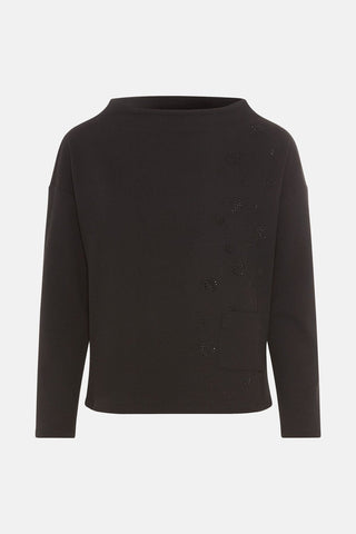 Olsen Funnel Neck Sweatshirt Black - MMJs Fashion