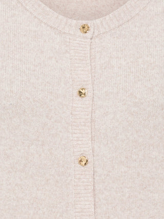 Olsen Gold Button Cardigan Beige Henny - MMJs Fashion