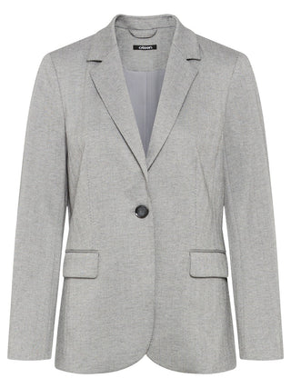 Olsen Herringbone Lapel Collar Jacket Grey - MMJs Fashion