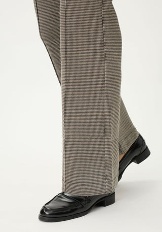 Olsen Jacquard Pattern Trousers Brown Mona Bootcut - MMJs Fashion